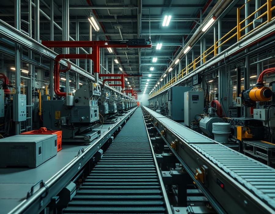 Linea produttiva automatizzata in stabilimento